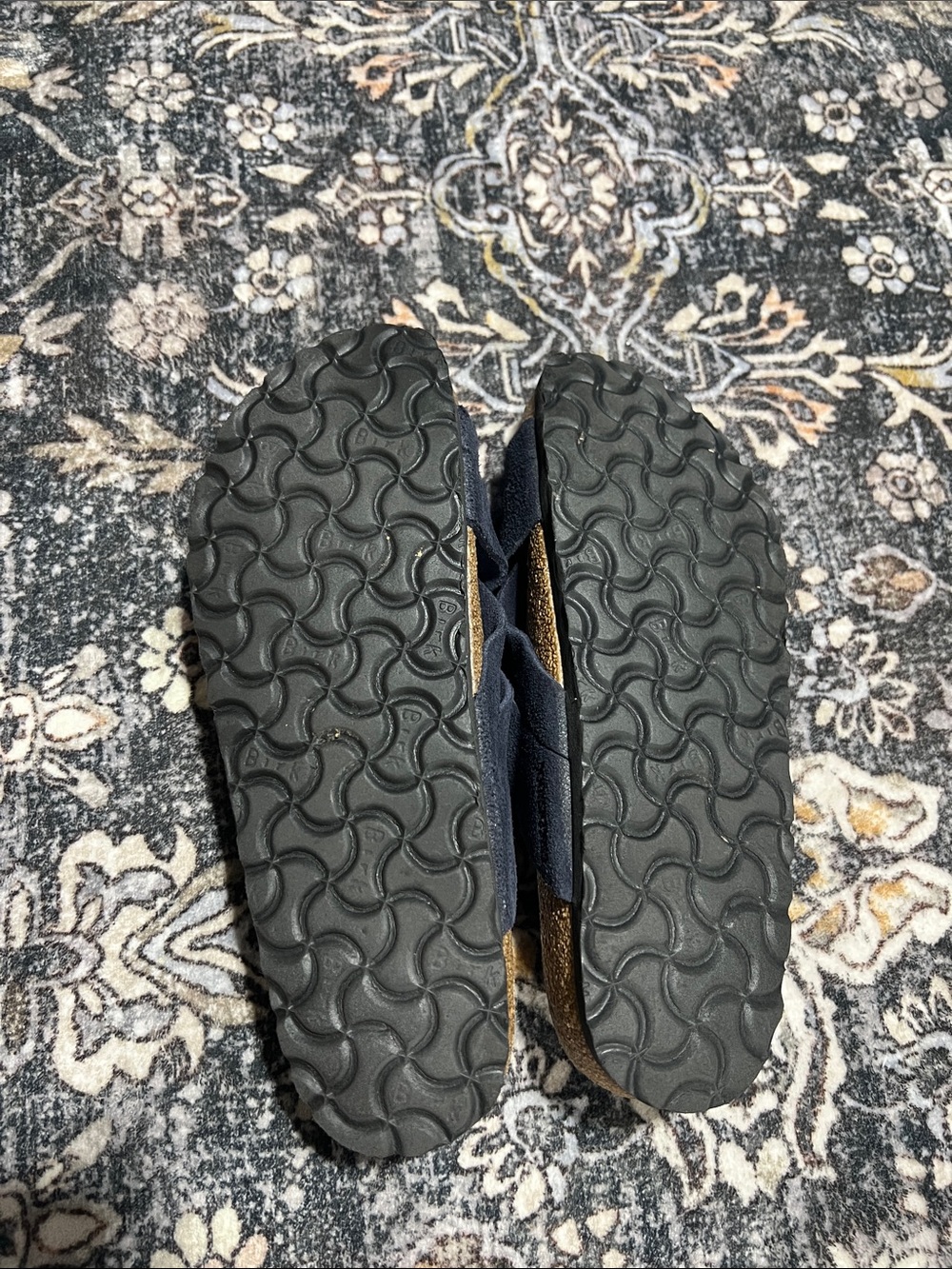 Birkenstock Lugano Softbed Crisscross Buckle Slide Sandals - Navy size39 L8/M6 - Picture 3 of 3